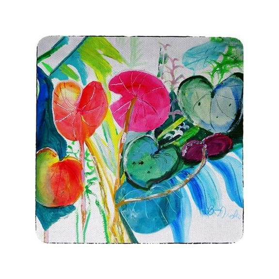 Betsy Drake CT1130 Cyclamen Plant Coaster - Set of 4