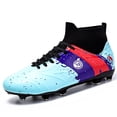 thumbnail image 2 of Zapatos de fútbol TF/AG para hombre, botines largos de tobillo alto, calzado deportivo para interior y exterior, botas de fútbol ultraligeras antideslizantes, Unisex, 2 of 5