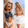 thumbnail image 4 of Ekouaer 2 Pieces Women Beach Sarongs Sheer Cover Ups Chiffon Bikini Wrap Skirt for Swimwear, 4 of 6