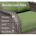 thumbnail image 4 of Meetleisure Patio Chairs Set of 2, Wicker Outdoor Furniture with High Back, Deep Seating, Wide Armrest, Thick Cushions, Rattan Chairs for Deck Porch, Green, 4 of 9