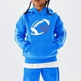thumbnail image 5 of Girls Y2k Football Sweatshirt Cute Rugby Graphic Hoodies Pullover Football Season Long Sleeve Oversized Tops with Pockets, 5 of 7