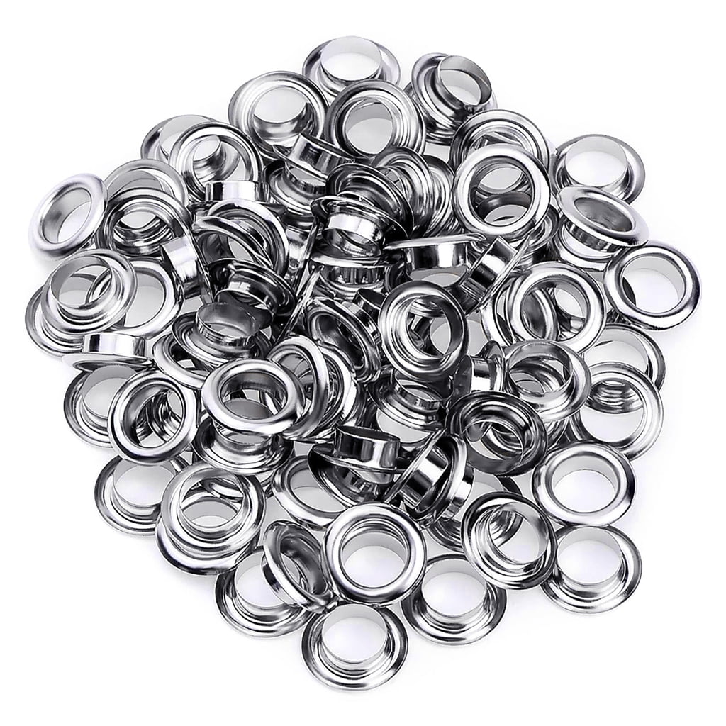 50 Sets Grommet Tool Kits 20mm Grommet Eyelets with Setting Tools and Storage Box for Fabric Curtain Woodworking Fixing