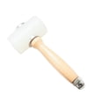 thumbnail image 2 of Ergonomic Wood-Handled Dual-Material Hammer with Robust Rubber Nylon Head for Leather Carving, Furniture Protection & Installation – Versatile DIY Tool for Precise, Heavy-Duty Tasks (Deep Brown, 2 of 5