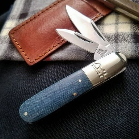 Rough Ryder Barlow Denim Micarta Folding Stainless Clip/Pen Pocket Knife 2191