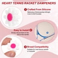 thumbnail image 3 of Uxcell Tennis Dampener, Flower Silicone Tennis Racket Dampeners Racket Shock Absorber to Reduce Vibration Soft Cute Fitting for (Players/Universal Fit for All Racquets) 4Pcs & Pink, 3 of 7
