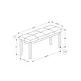 thumbnail image 2 of Xukmct 44" Upholstered Fabric Seat Bench with Wood Frame, Rectangular Dining Bench for Dining Room, Living Room, Cream White, 2 of 11