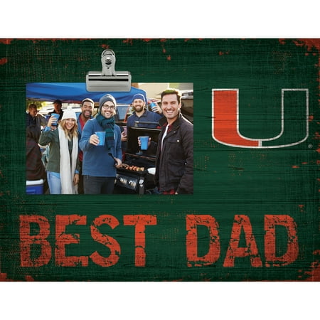 Miami Hurricanes 8'' x 10.5'' Best Dad Clip Frame - No (Best Churrasco In Miami)