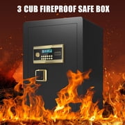 Riflevault 3 Cub Fireproof Safe with LCD Screen and Hidden Password Function, Large Safe with Fireproof Bag