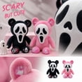 thumbnail image 2 of 2PC Spooky Mask Stuffed Brar Plush Toys, 10.7in Creepy Horror Face Mask Plush Doll Novelty Halloween Home Decor Gift, 2 of 4