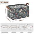 thumbnail image 7 of Yayeee Foldable Storage Basket for Shelves Waterproof Cloth Bins with Handles, Floral Raspberry Pattern, 7 of 7