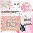 thumbnail image 5 of Happy 65th Birthday Rose Gold Banner Cheers to 65 Years Old Backdrop Confetti Balloons Theme Decor for Women 65 Years Old Pink Birthday Party Decorations Bday Supplies Background Favors Gift Glitter, 5 of 6