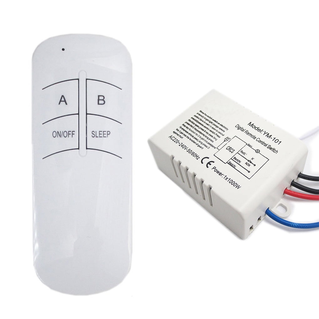 ON/OFF Remote Control Light Button Controller 220V Wireless Switch 4 Way 