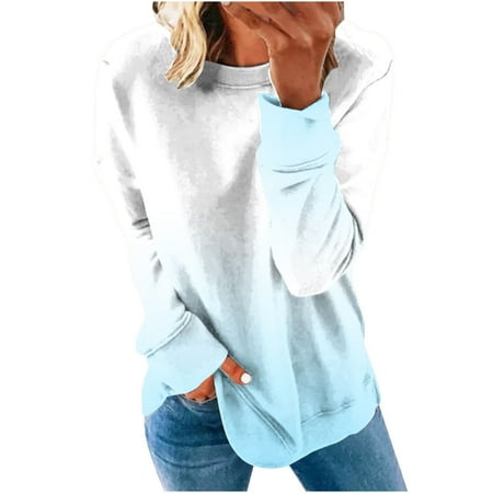 Womens Winter Sweaters Clearance Womens Tops Casual Oversized Sweater for Women Fall Long Sleeve Gym Shirt Women Womens Crewneck Sweatshirt Women s Round Neck Fashion Printed Hoodie No Hoodie