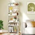 thumbnail image 2 of Costway 1 PCS Bookcase 6-Tier Bookshelf with Anti-Tipping Kit Freestanding Display Shelf White, 2 of 10