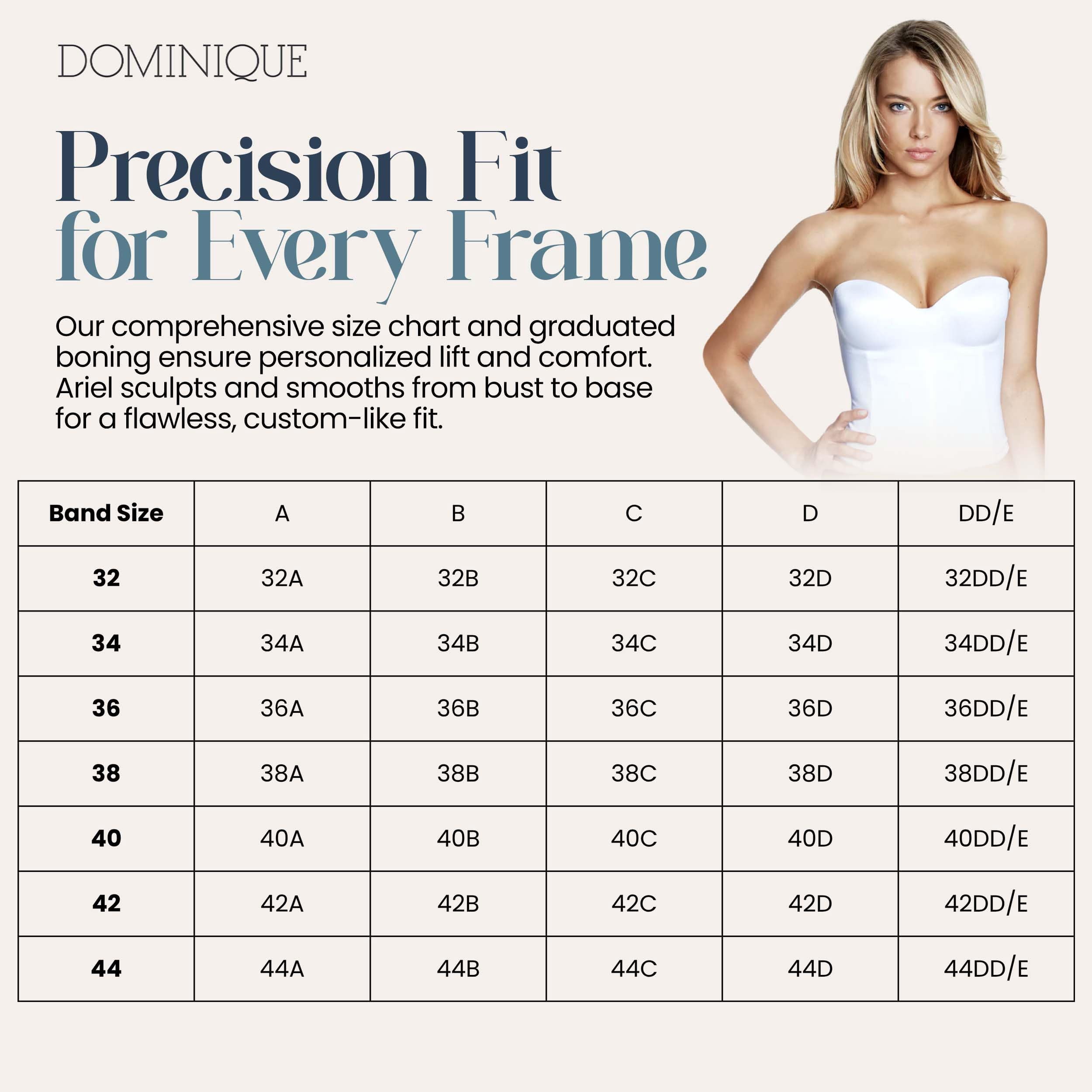 Dominique Women’s Ariel 8541 Longline Strapless Bra – Low Back, Hidden Underwire, Convertible – Lingerie for Women