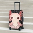 thumbnail image 5 of Uemuo Cute Axolotl Sakura Blossoms Printed Washable Luggage Cover - Fashion Suitcase Protector Fits 18-32 Inch Luggage -Medium, 5 of 9