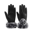 thumbnail image 2 of Deago 3 Pairs Winter PU Leather Gloves for Women, Wool Fleece Lined Warm Gloves, Touchscreen Texting Thick Thermal Snow Driving Gloves, 2 of 8