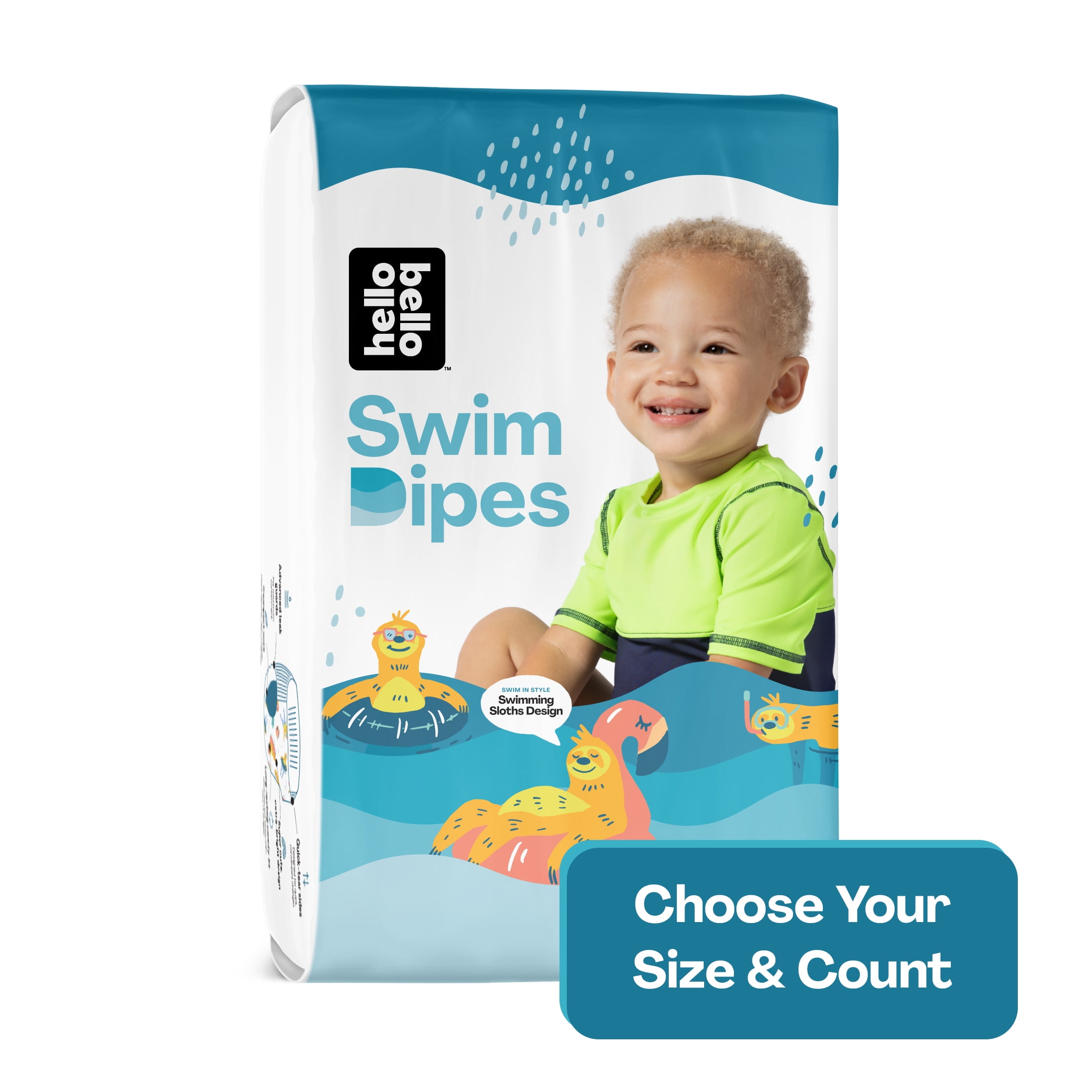 Little Toes Natural Disposable Swimmy Diapers Large, 24 Count 
