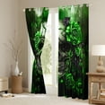 thumbnail image 3 of Manfei Spooky Halloween Skull Blackout Curtains Set of 2 (52x84 Each),Gothic Theme Window Curtains,Green Flower Floral Curtains and Drapes For Boys Teens,Super Cozy Room Decor, 3 of 6