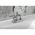 thumbnail image 4 of Kingston Brass FB7621CML Manhattan Double-Handle 4" Centerset Bathroom Faucet with Pop-Up Drain, Polished Chrome, 4 of 7
