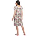 thumbnail image 4 of Moomaya Womens Printed Round Neck Nursing Sleepwear Cotton Poplin Nightdress, 4 of 5