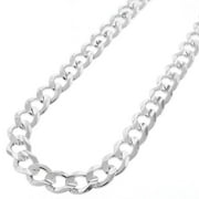Genuine Solid Sterling Silver 8.5MM Cuban Curb Link .925 ITProLux Necklace Chains 20" - 30", Silver Necklace for Men & Women, Made In Italy, Capital Jewelry
