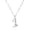 SilverJ, variant on 26 Initial Alphabet Shape Rhinestone Necklace for Women Silver Pendant Jewelry, 17.7 inch, SilverL