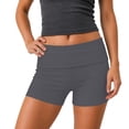 thumbnail image 3 of Sweet Hearts 3-Pack Womens Shorts- Foldover Biker Shorts for Women High Waisted Black Shorts Casual Summer Womens Clothes Plus Size, 3 of 6