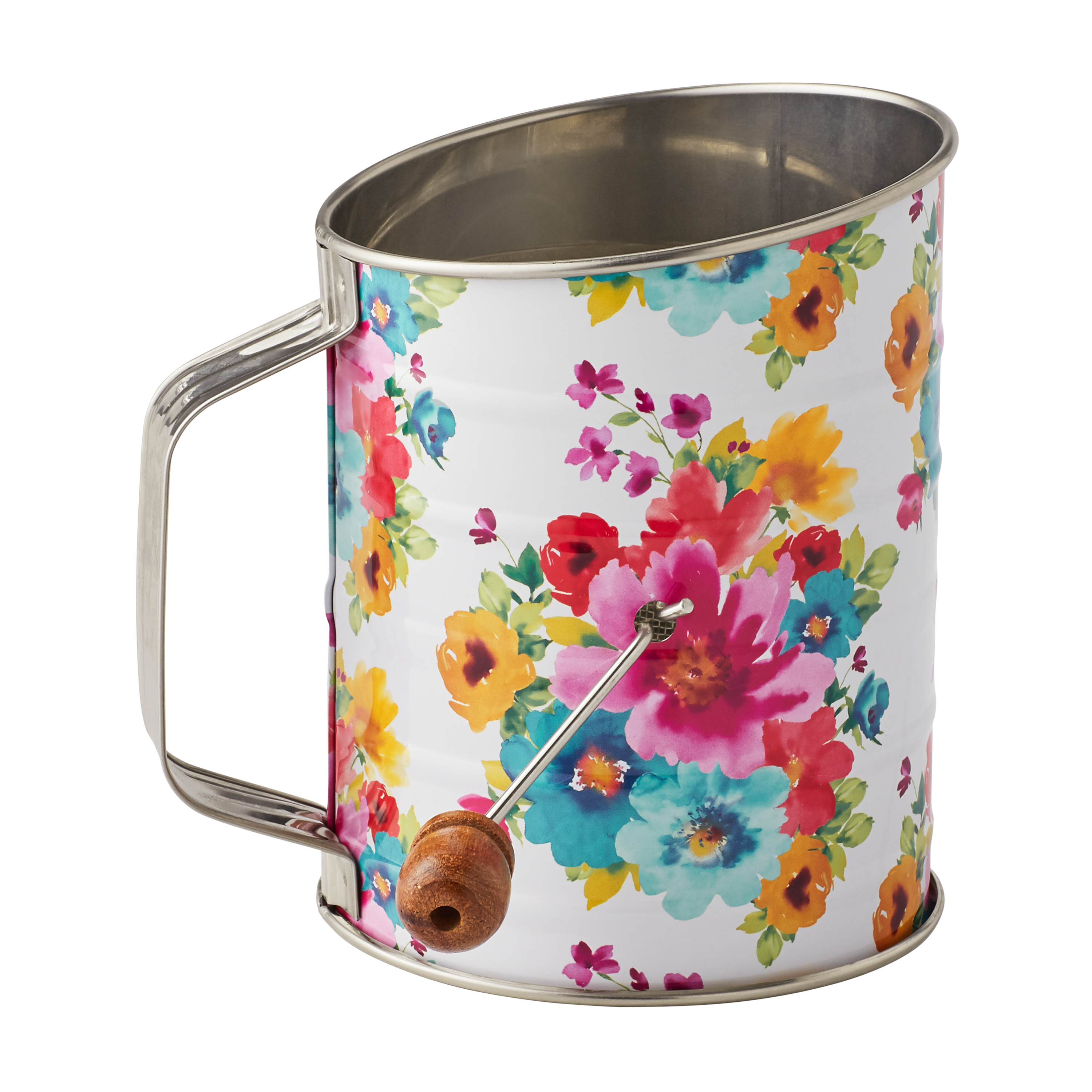 The Pioneer Woman Stainless Steel Sifter and Measuring Cups and Spoons Kitchen Bundle