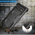 thumbnail image 7 of 6.4" 2019 Galaxy S10 Plus Case, Galaxy S10 Plus Case Holster Belt, S10+ Clip, Njjex Shock Absorbing [Without Built-in Screen Protector] & Kickstand + Holster Belt Clip Carrying Armor Cover -Coal Black, 7 of 7