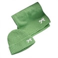 thumbnail image 3 of Beanie for Women Fleece Womens Scarves Set Winter Fashion Must Have Beanies Wool Green Scarf, 3 of 4