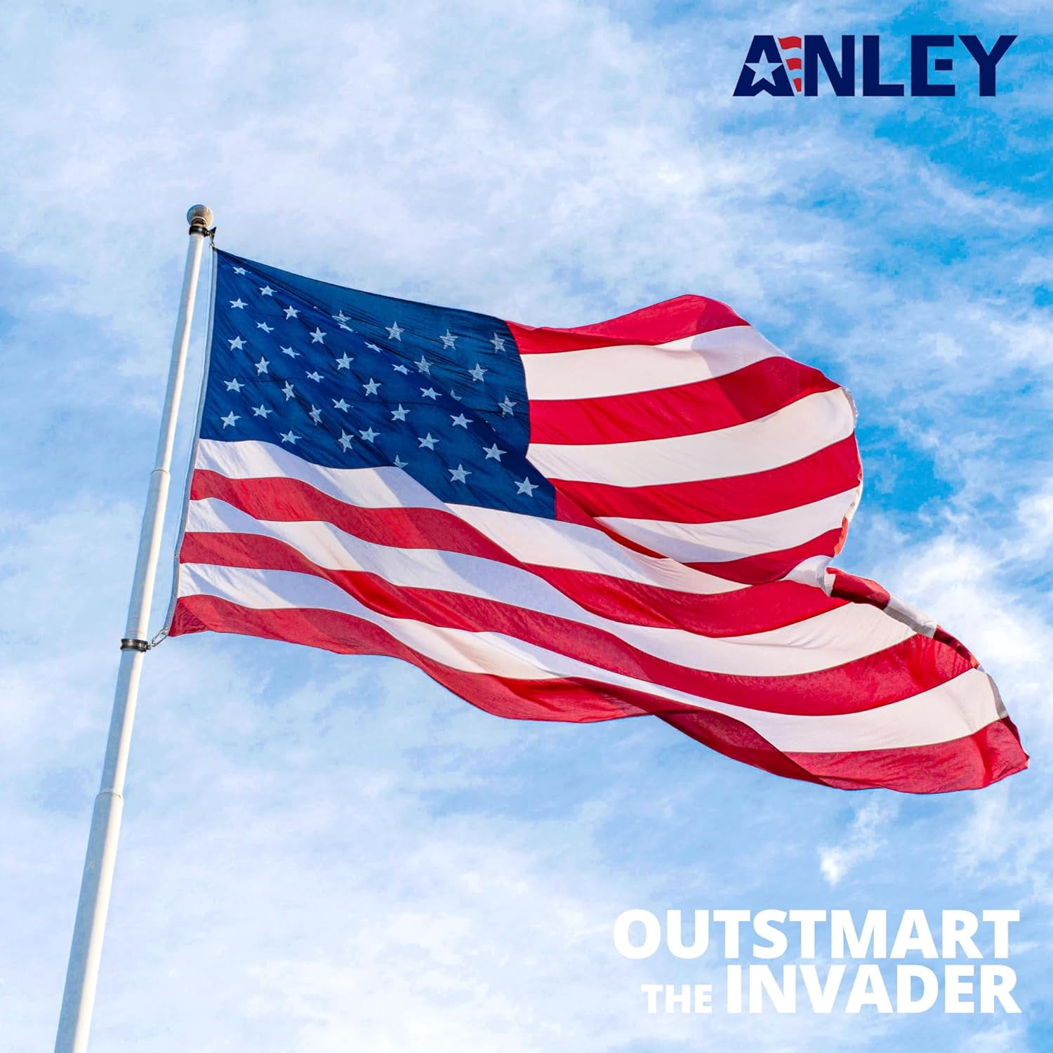Anley (4 Pack) Flagpole Clamp and Clip Kit to Hold Flag with Carabiner and Silicone Anti-Slip Strip - Attachment Accessory Stainless Steel Metal Hose Clamp Rings for 0.7-1.25 IN Diameter Flag Pole