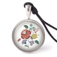 thumbnail image 1 of Vietguild's Hungarian Traditional Flowers 4 Necklace Pendants Pewter Silver, 1 of 1