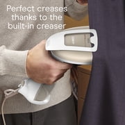 Conair Handheld Garment Steamer for Clothes, Turbo ExtremeSteam 1875W Fabric Steamer, Portable Handheld Design, Strong Penetrating Steam, White/Champagne