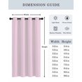 thumbnail image 6 of Solid Color Thermal Insulated Blackout Curtains for Bedroom 36 Length Pink Room Darkening Curtain 1 Panel Grommet Window Curtain Drape for Living Room Nursery Room, 6 of 7