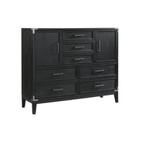 Intercon Furniture Laguna Bedroom 7-Drawer Wood Master Chest in Black