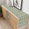 thumbnail image 4 of Sage Green Abstract Table Runner - 36 Inch Long, Kitchen Dining Table Runner Dresser Scarves, Modern White Geometric Twisted Art Farmhouse Decor for Coffee Tables Wedding Party Banquet, 4 of 8