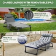 thumbnail image 5 of NAIZEA Portable Folding Camping Cot, 4-Position Adjustable Camping Cot Bed, Heavy Duty Sleeping Bed, Outdoor Folding Lounge Chair with Mattress, 5 of 7