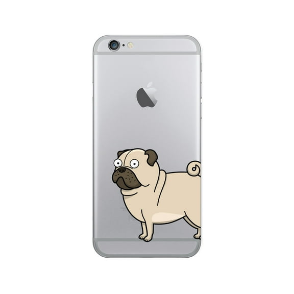OTM Prints Clear Phone Case, Bug Eyed Pug - iPhone 6/6s/7/7s