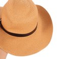 thumbnail image 3 of Sombrero de ala ancha para hombres Sombrero de paja de playa de verano Sombreros plegables de sol para adultos (caqui), 3 of 5