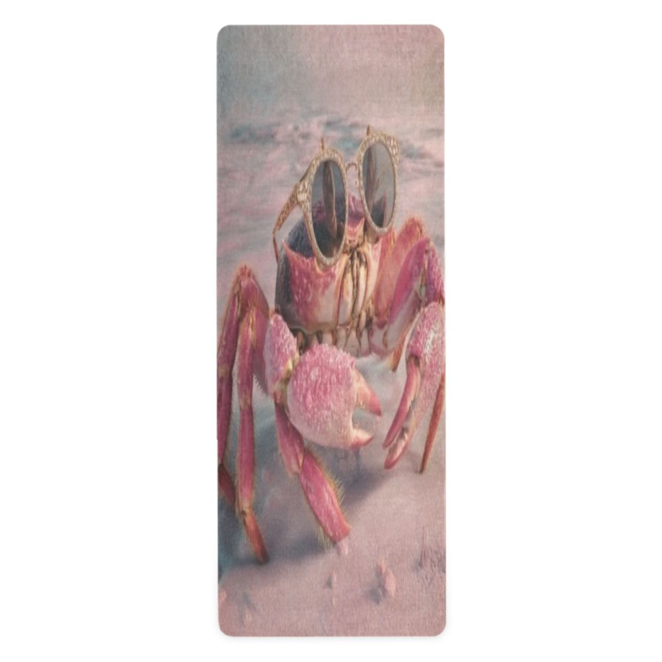 BZSMCE Yoga Mat Women Fitness Mat Sleek Glass Crab Pattern