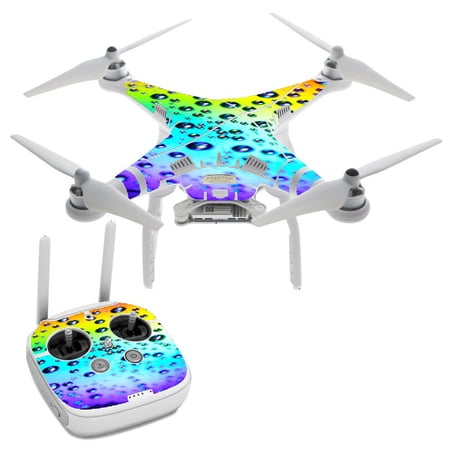 Rainbow Water Drops DJI Phantom 3 Professional Skin Skins Vinyl Decal Kit