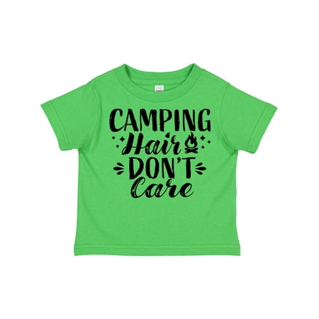 

Inktastic Camping Hair Dont Care with Campfire Gift Toddler Toddler Girl T-Shirt