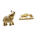 thumbnail image 1 of Figura de escritorio,Estante de estatua de elefante para escritorio,oficina,decoración del hogar,Estatua de escritorio,Figura decorativa de pelea de toros y osos,Colecciones de esculturas de, 1 of 8