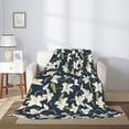 thumbnail image 2 of Sigee Lilies Flowers for Flannel Blanket - Ultra-Soft, Warm and Cozy, Perfect for Couch, Bed, or Travel-60"x50", 2 of 6