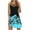 Light Blue, variant on Dvprdro Womens Casual Floral Print Sundress Casual Fashion Halter Neck Sleeveless Lace-Up Hollow Out Beach Mini Dress