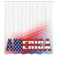 thumbnail image 3 of Ambesonne American Shower Curtain, Ombre USA Map Stars, 69"Wx84"L, Red Blue White, 3 of 5