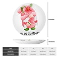 thumbnail image 2 of Yiaed Watercolor Tropical Gnomes Print Bone China Decorative Plate Ceramic Dinner Plates Art Crafts with Display Stand-8in, 2 of 6