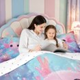 thumbnail image 4 of Manfei Kawaii Axolotl Full Size Comforter Sets,Ocean Amphibian Print Bedding Comforter Set,Reversible,3pcs,1 Comforter and 2 Pillowcases, 4 of 7