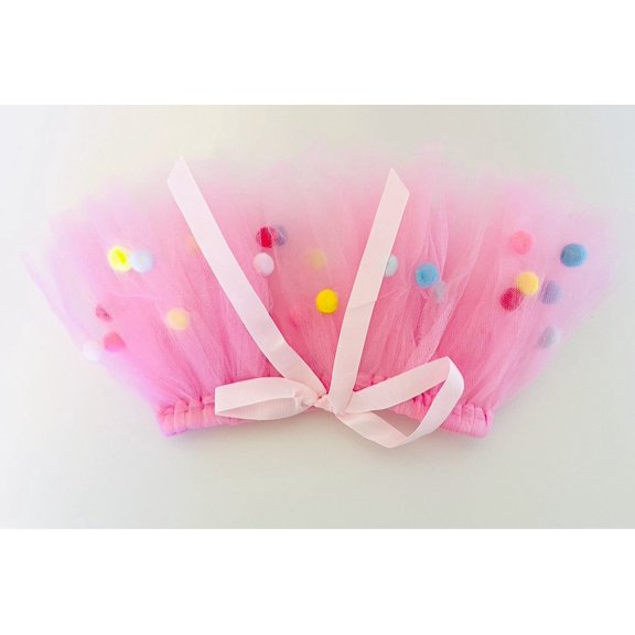 Pink Pom Pom Dog Tutu Skirt | XS-XXXL